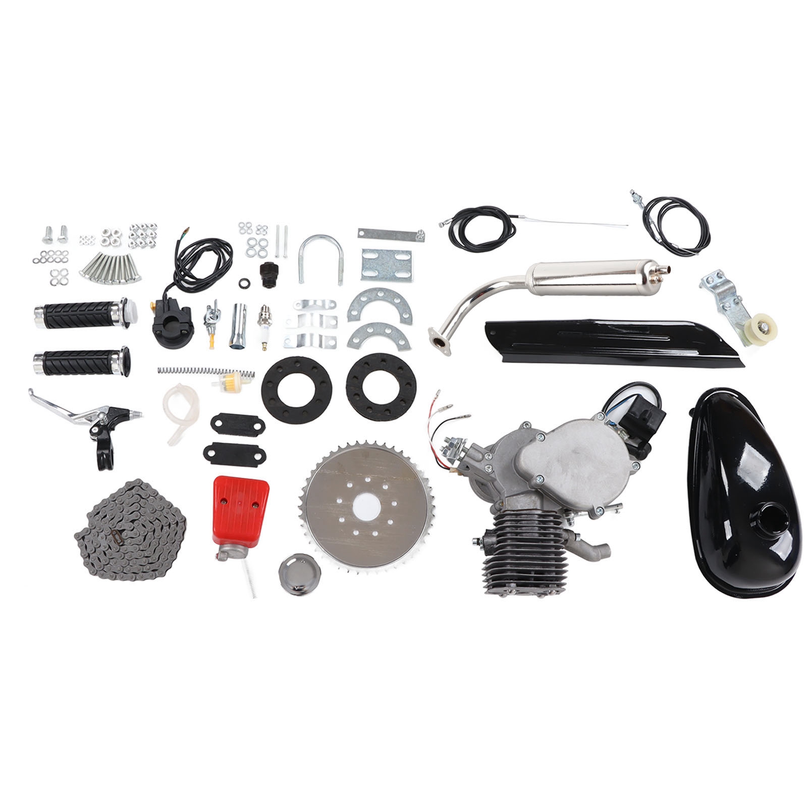 100-cm³-zweitakt-fahrradmotor-kit, Luftgekühlt, Komplettes Motorisierungs-kit Für 26- Und 28-zoll-fahrräder