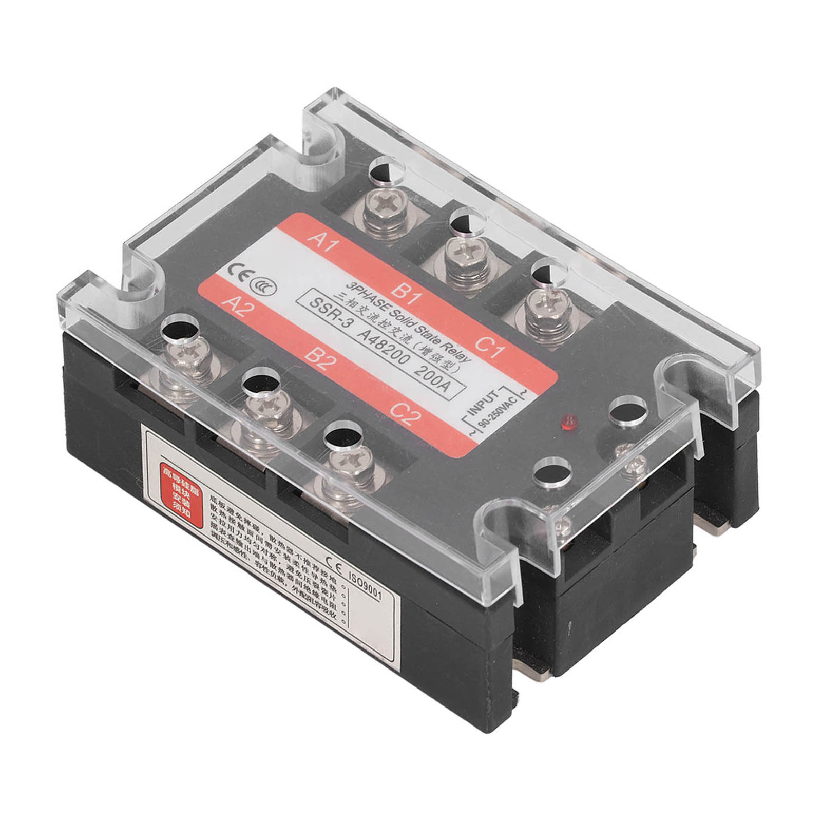 200a Dreiphasiges 480v Ac-ac Halbleiterrelais, Industrieller Ssr-regler Für Cnc-maschinen, Verpackungsanlagen, Automatisierte Systeme, Zuverlässiges Schalten, Robustes Gehäuse.