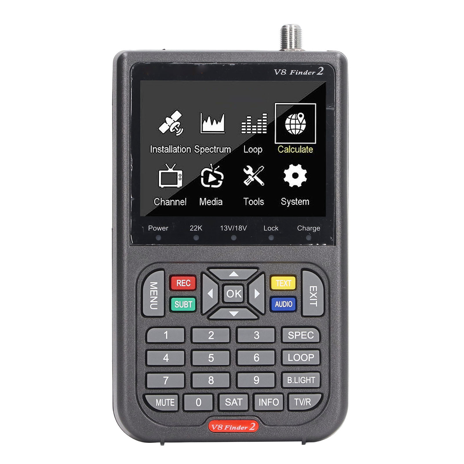 Digitaler Satellitensignalfinder Mit Lcd-bildschirm, Tragbarer Schüsseltester, Empfangsdetektor Mit Eingebauter Batterie, Feldstärkemesser Für Die Sat-tv-installation.
