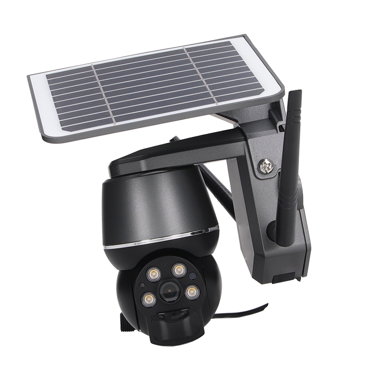 2-megapixel-wlan-solar-überwachungskamera Mit 1080p-auflösung, Led-scheinwerfern, Farbnachtsicht, Tuya-kompatibilität, Zwei-wege-audio Und Ip65-wasserschutz Für Den Außenbereich