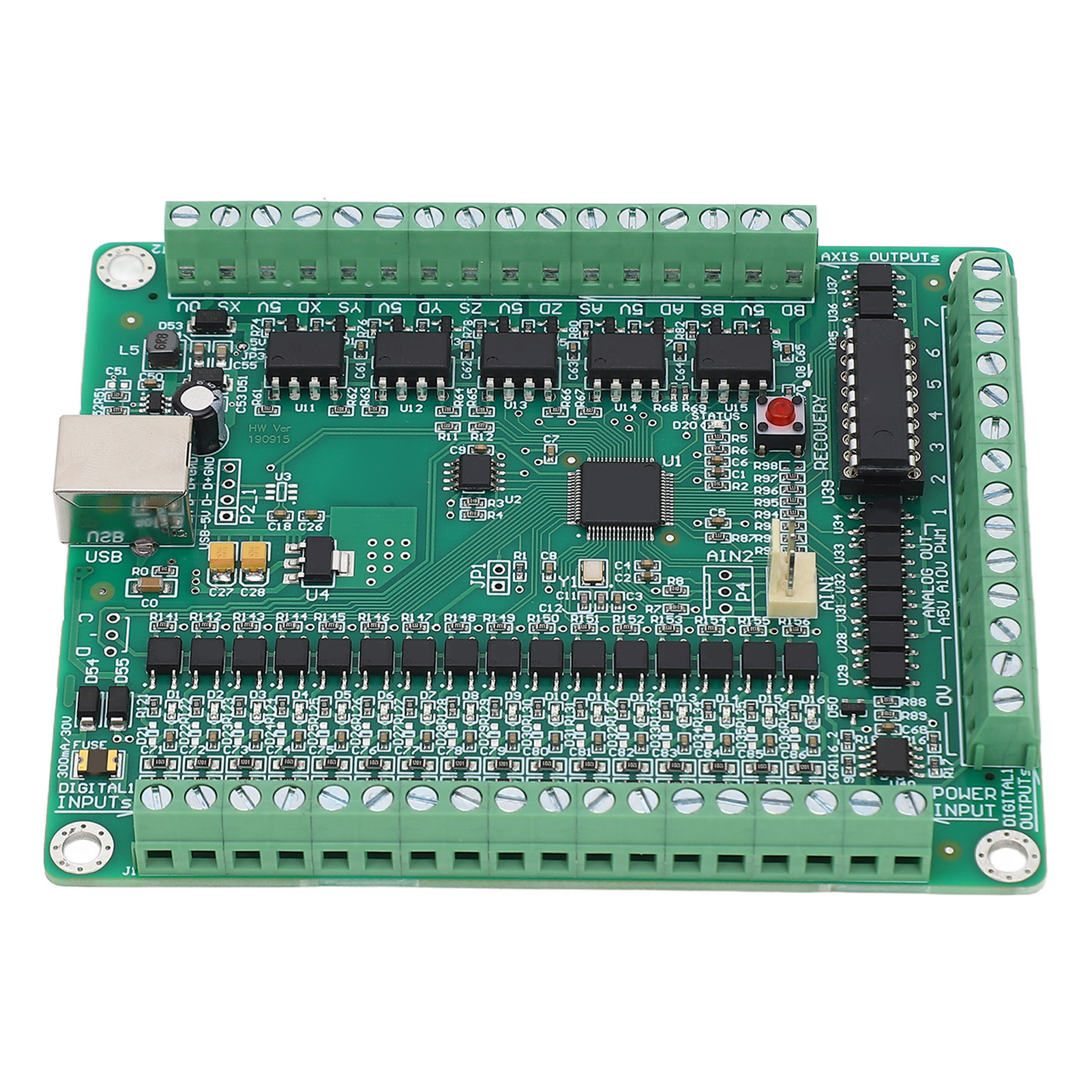 500-khz-usb-cnc-5-achsen-bewegungssteuerungsplatine, Schrittmotorsteuerungsplatine, Dc12-24v-netzteil