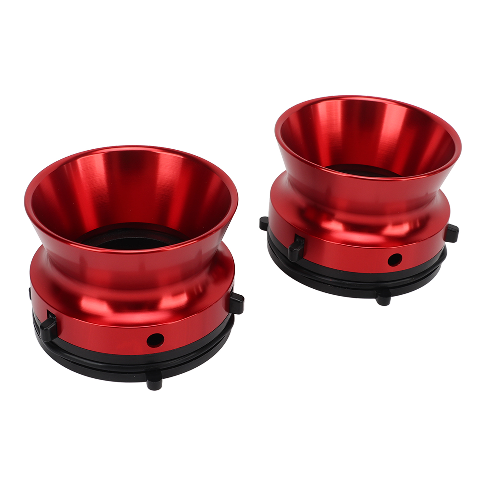 Set Mit 2 Polierten Aluminium-nabenadaptern Von Nab, 10-zoll-universal-türöffner, Rote Ladevorrichtung
