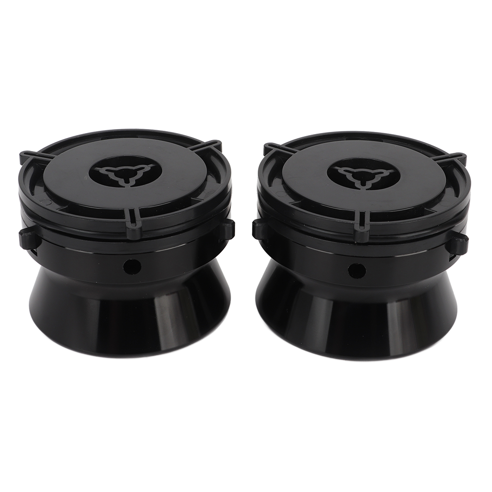 Set Mit 2 Polierten Aluminium-nabenadaptern Von Nab, 10-zoll-universal-türöffner, Schwarze Ladevorrichtung