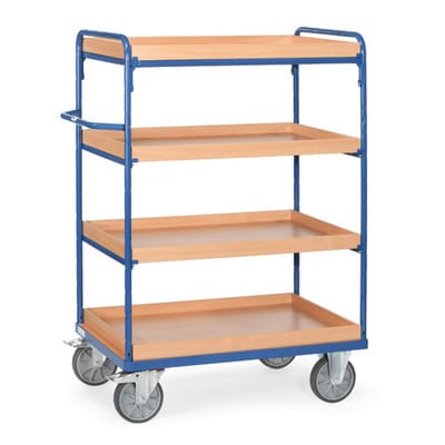 Etagenwagen 8220 mit Kästen, 4 Ebenen, Tragkraft 500kg