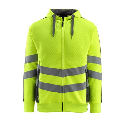 Warnschutz-Kapuzenshirt Corby 50138-932, warngelb/anthrazit, Größe 2XL