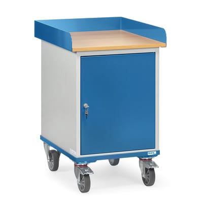 Rollschrank mit Arbeitsplatte 2445, Flügeltür, Tragkraft 150kg