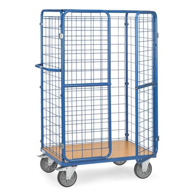 Paketwagen 8583-3D, Drahtgitterwände, Doppelflügeltüren, Dach, Tragkraft 600kg