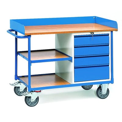 Werkstattwagen 2437, 3 Ebenen, 4 Schubladen, Tragkraft 400kg