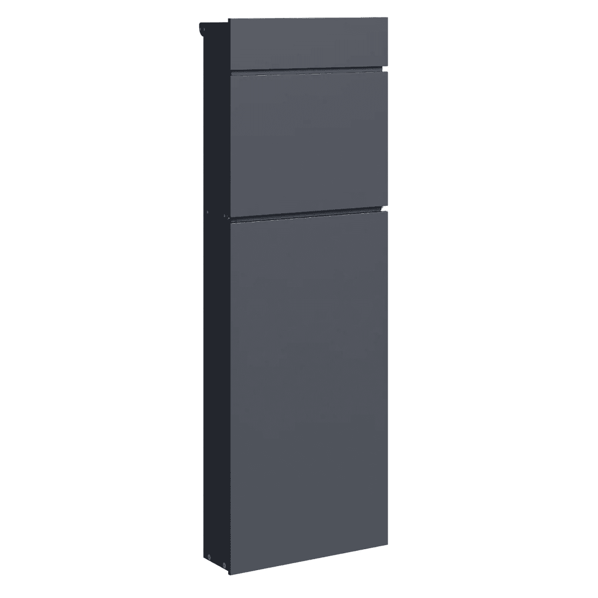 Bc-elec - Shwpb002 Anthrazitfarbener Briefkasten Auf Ständer, 39,5 X 14 X 115 Cm, Aus Verzinktem Stahl, Abschließbar