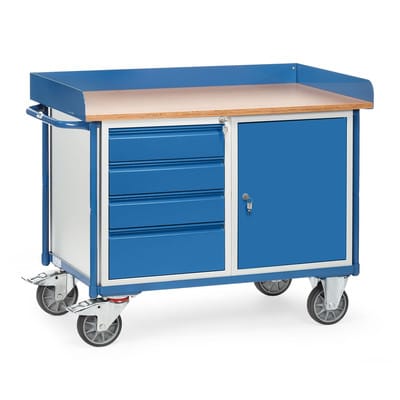 Werkstattwagen 2438, 1 Ebene, 4 Schubladen, Flügeltür, Tragkraft 400kg