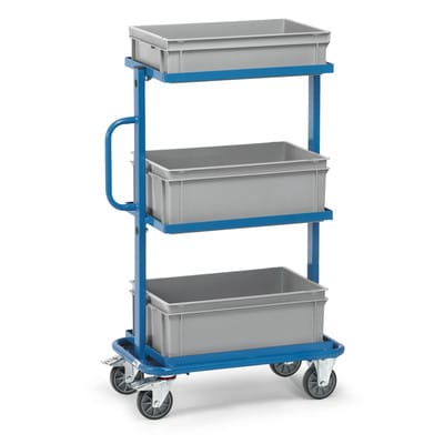 Beistellwagen 32902, mit Kästen, 3 starre Ebenen, Tragkraft 200kg