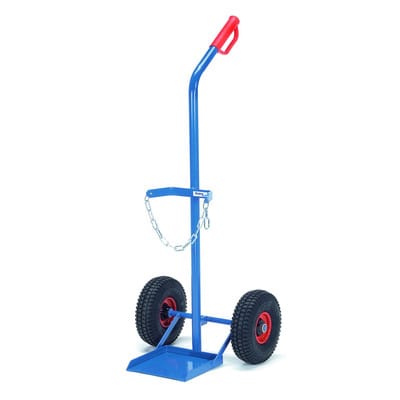 Stahlflaschenkarre 51102, Luftreifen, für 2 Flaschen, Tragkraft 100kg