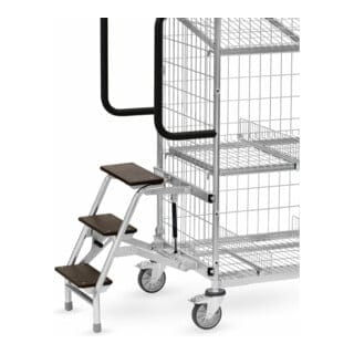 Trittstufen für Kommissionierwagen, 650er Wagenbreite
