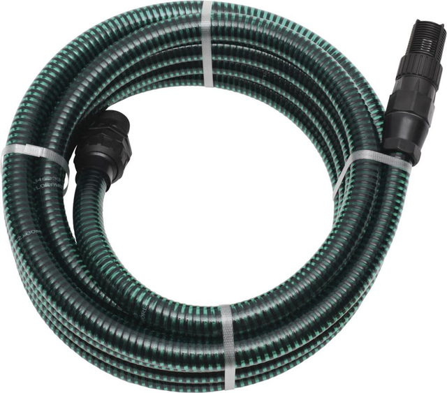 Schlauchgarnitur, 4m, 1", PVC-Armatur, grün