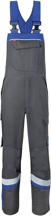 Latzhose Safety Image+, kohle-grau/blau, Größe 58