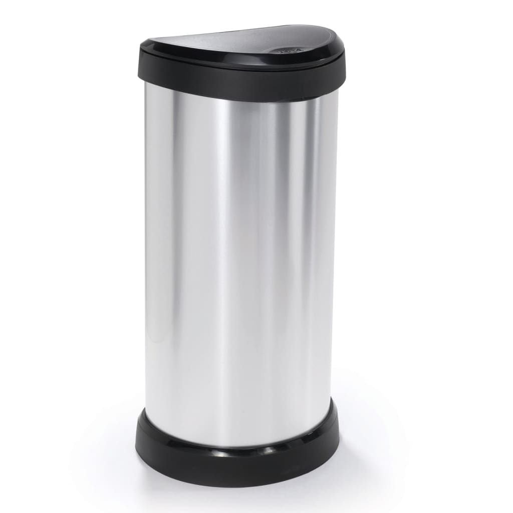 Abfalleimer Deco Oval 40l Silbern Curver