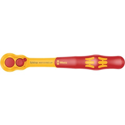 Umschaltknarre 8007 B VDE VDE isoliert Außenvierkant 10mm / 3/8" L:222mm
