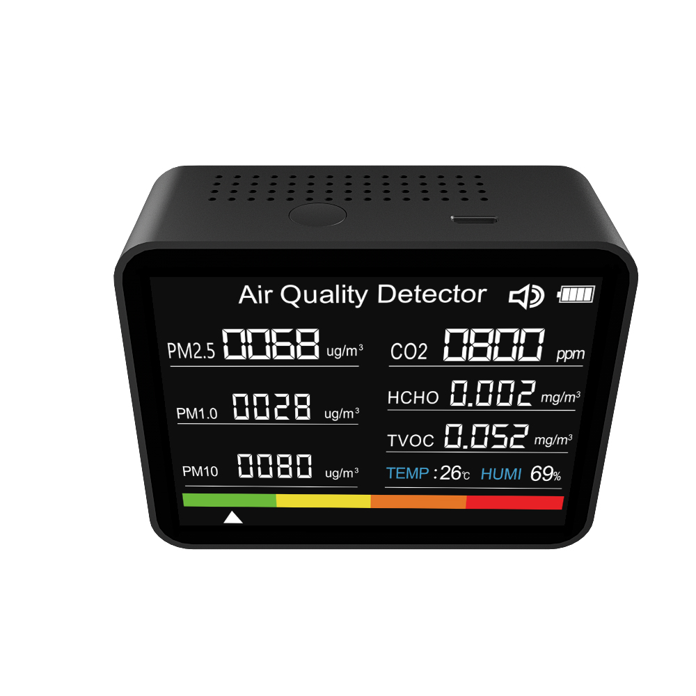 Co₂-luftqualitätsmessgerät Mit Pm2,5-formaldehydsensor – Alarmgenauigkeit 1 Ppm, Tft-display Für Zuhause Und Büro