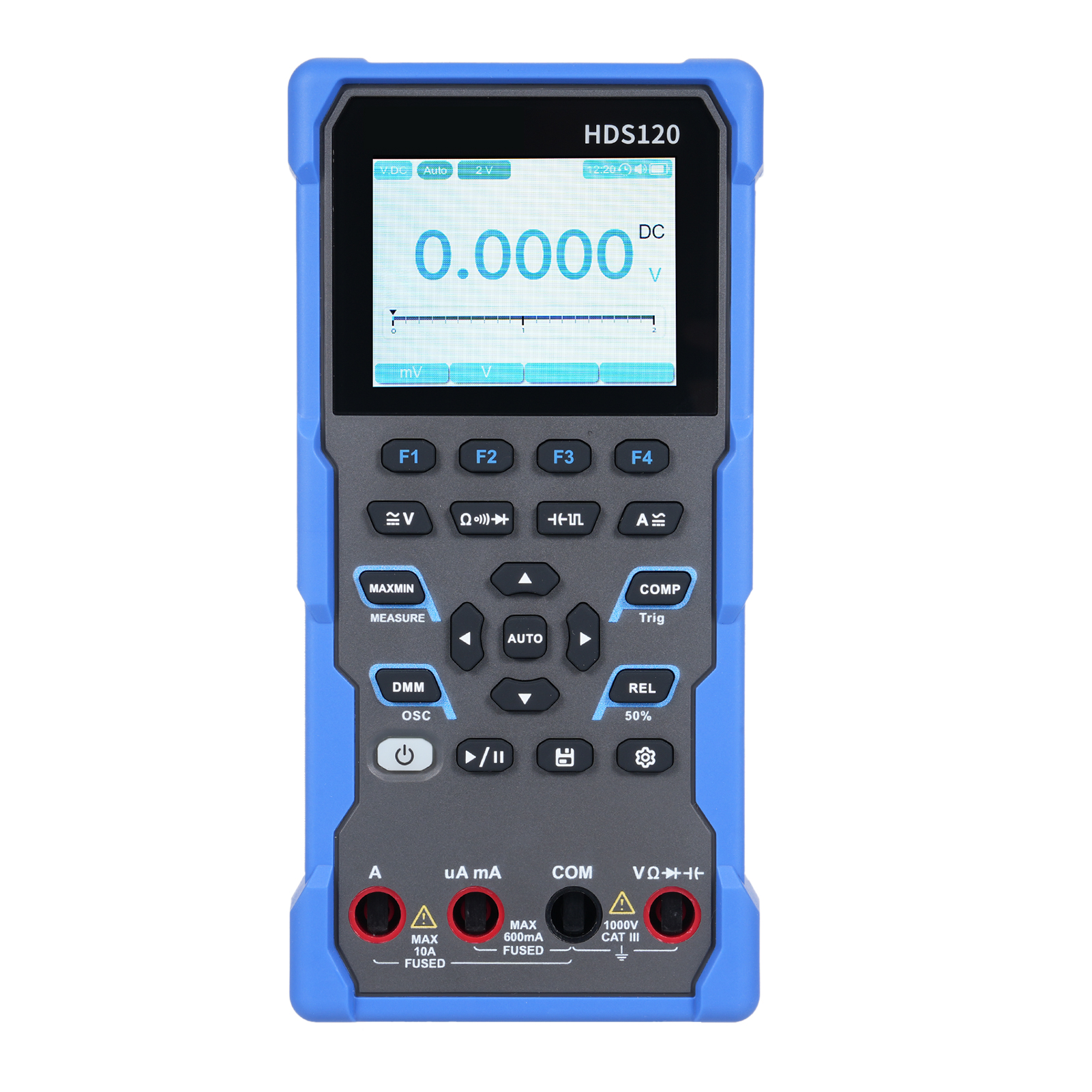 2-in-1 Digitalmultimeter/oszilloskop, 1 Mhz, 20000 Counts, 5 Ms/s, Ips-display, True Rms, Tragbar, Automatische Bereichswahl