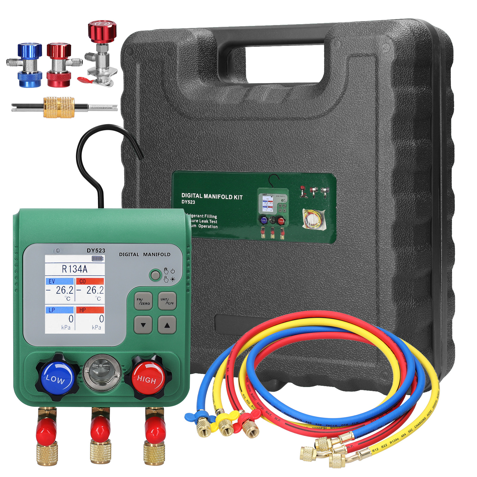 Elektronisches Manometer Für Klimaanlagen-kältemittel, Fluorid, Vakuum, Digital, Kfz-reparatur