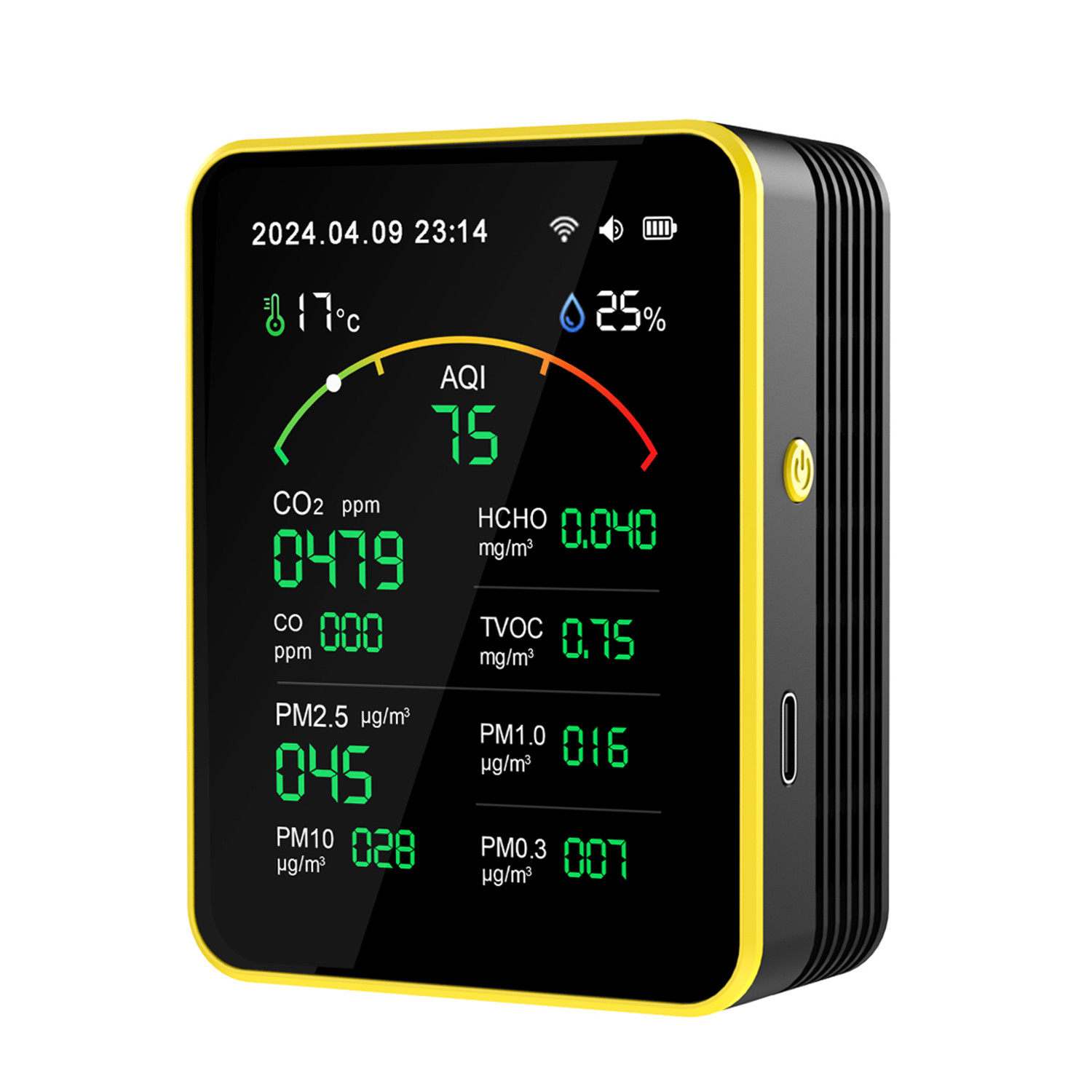 Raumluftqualitätsmonitor Mit Farbbildschirm Und Alarm Für Zuhause