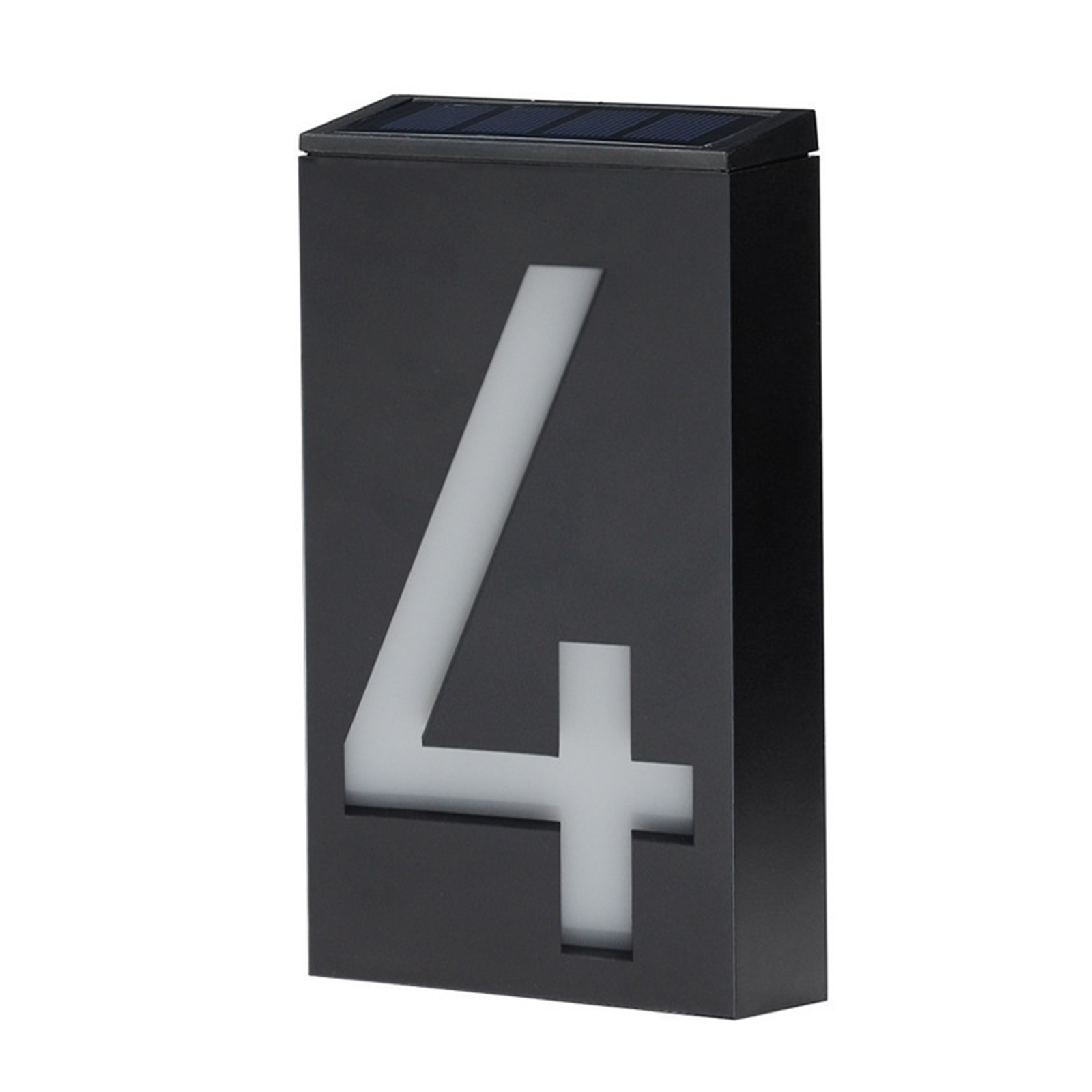 Beleuchtetes Solar-adressschild 17,8 X 9,8 Cm, Led, Autark, Für Den Außenbereich