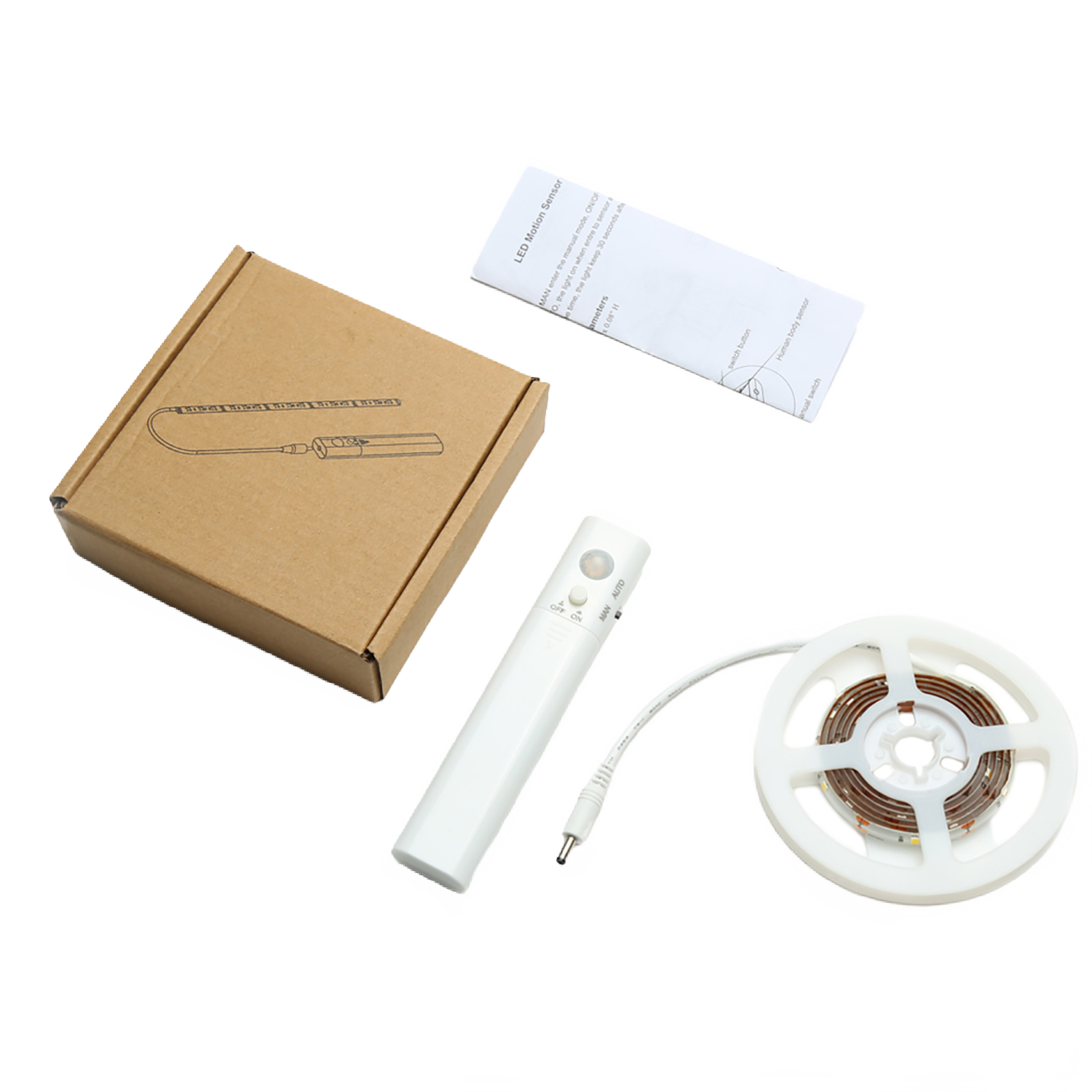 Bewegungsmelder-led-streifen, 30 Smd-leds, 2,4 W, 6 V, Zuschneidbar, Selbstklebend, Für Schränke Und Regale
