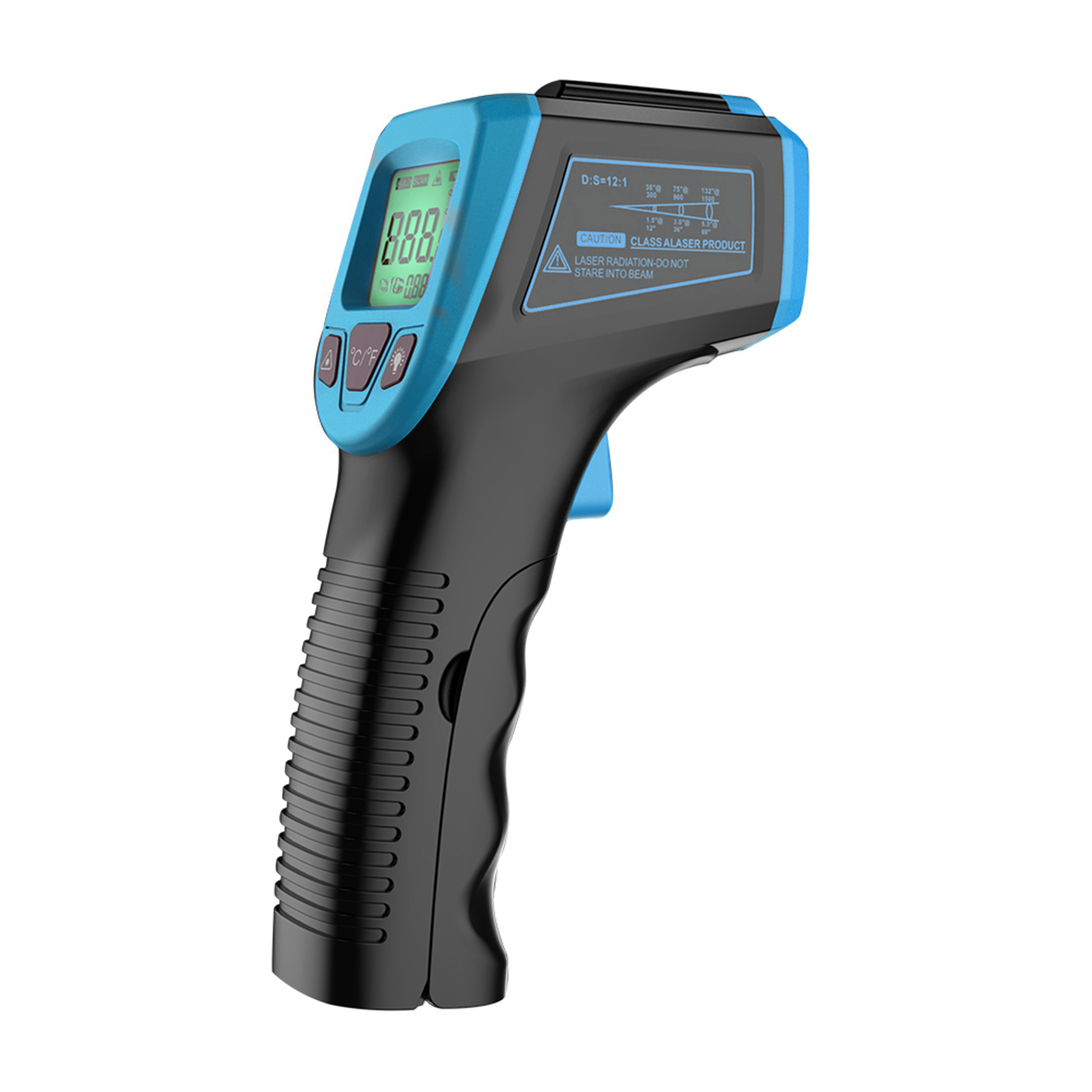 Digitales Infrarot-thermometer -50 °c Bis 600 °c Mit Laserzielvorrichtung, Genauigkeit ±1,5 °c, Einstellbarer Emissionsgrad, Für Die Küche