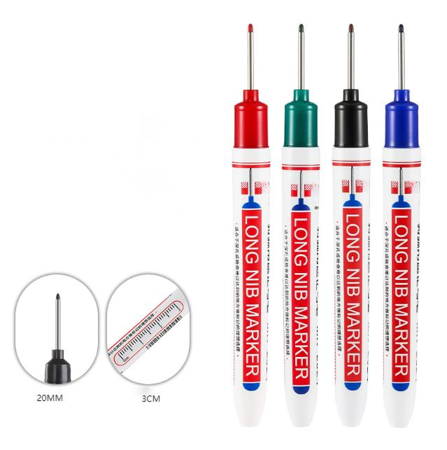 Set Mit 4 Farbigen Konstruktionsmarkern Mit Langer Spitze