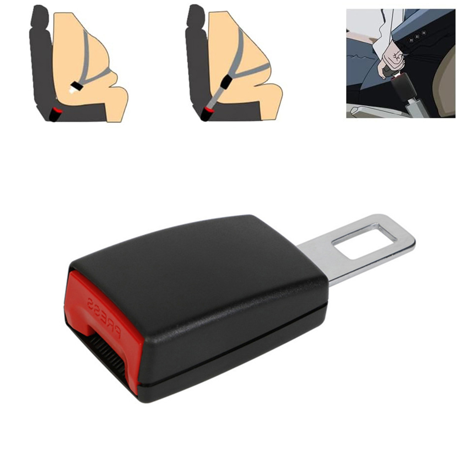 Autositzgurtverlängerung, Clip (1 Stück), Autositzverriegelung, Alarm, Universal Für Erwachsene, Kinder Und Schwangere.