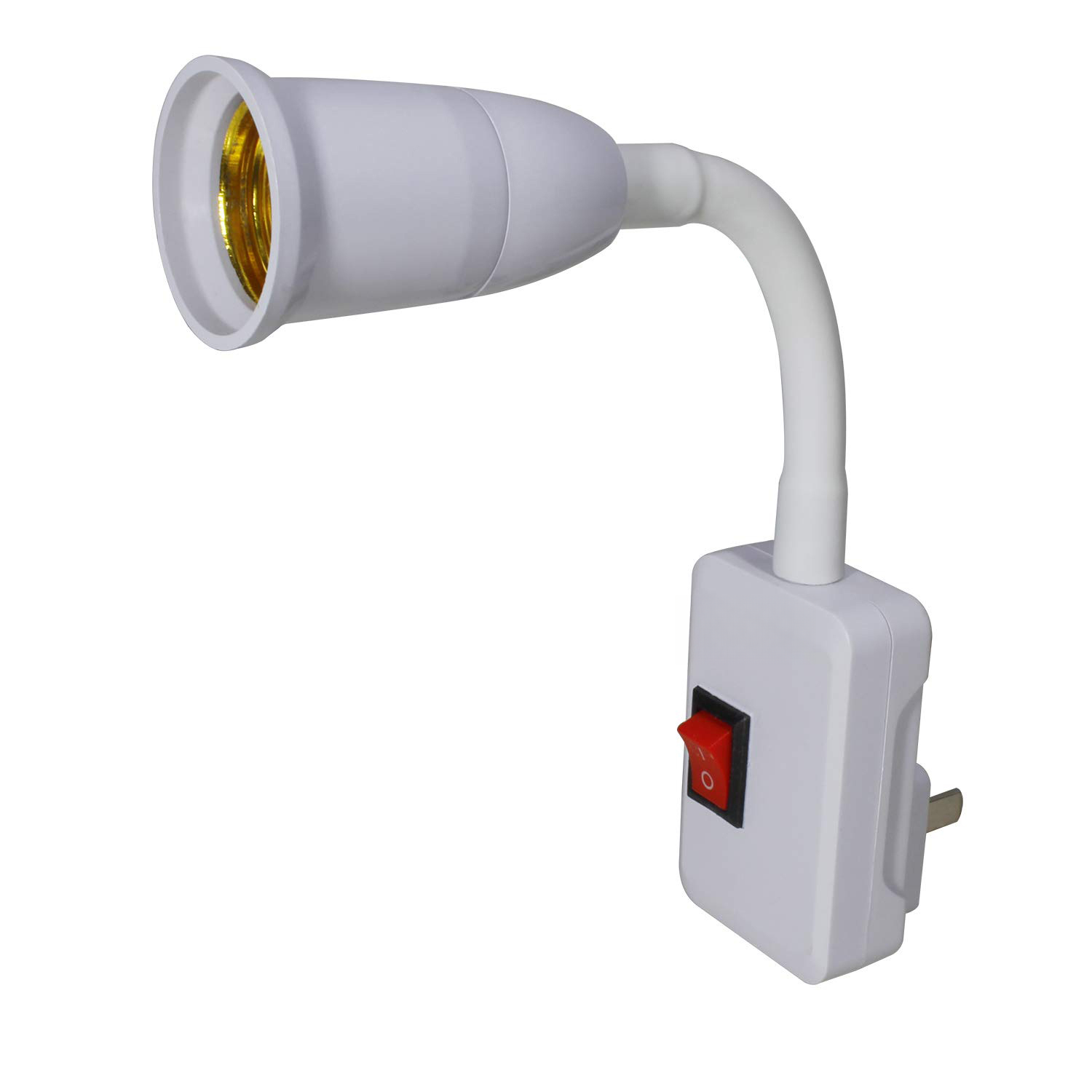 E27/e26-fassungsadapter Mit Ein-/ausschalter, Flexibel Für Nachttisch-, Wand- Und Standlampen
