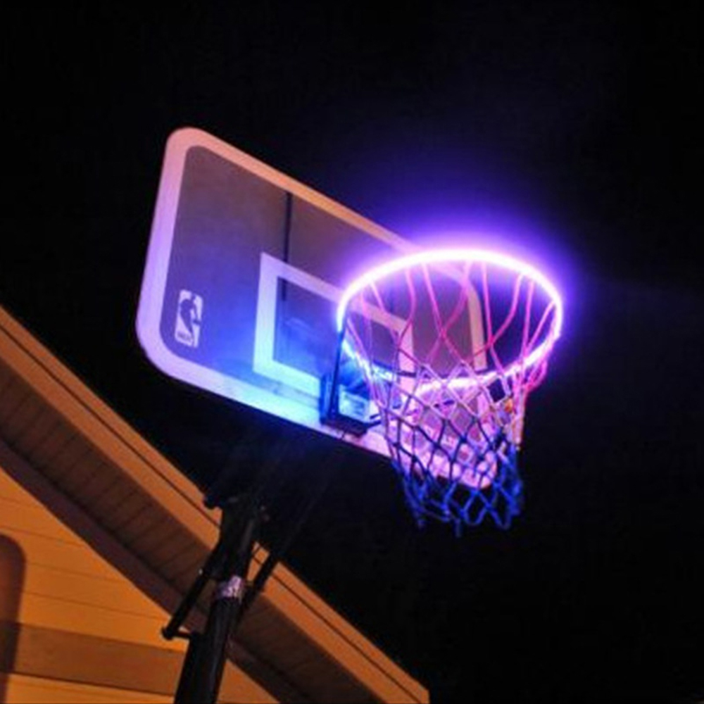 150 Cm Led-solar-basketballkorbbeleuchtung Für 59,1-zoll-körbe, Mehrfarbig, Autark, Für Basketballspiele Bei Nacht