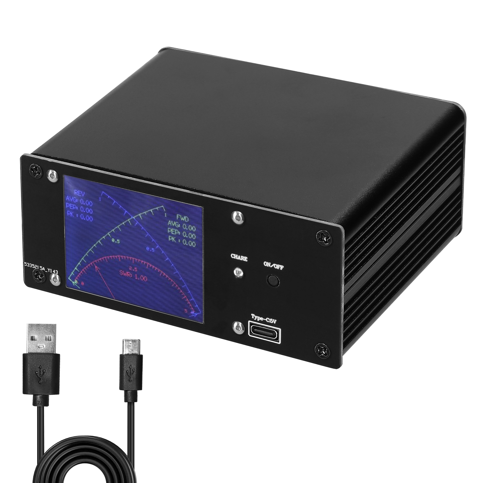 Tragbares Kurzwellen-wattmeter Mit Touchscreen, Überspannungsalarm Und Stehwellenanzeige, Mittelzeit-einstellfunktion.