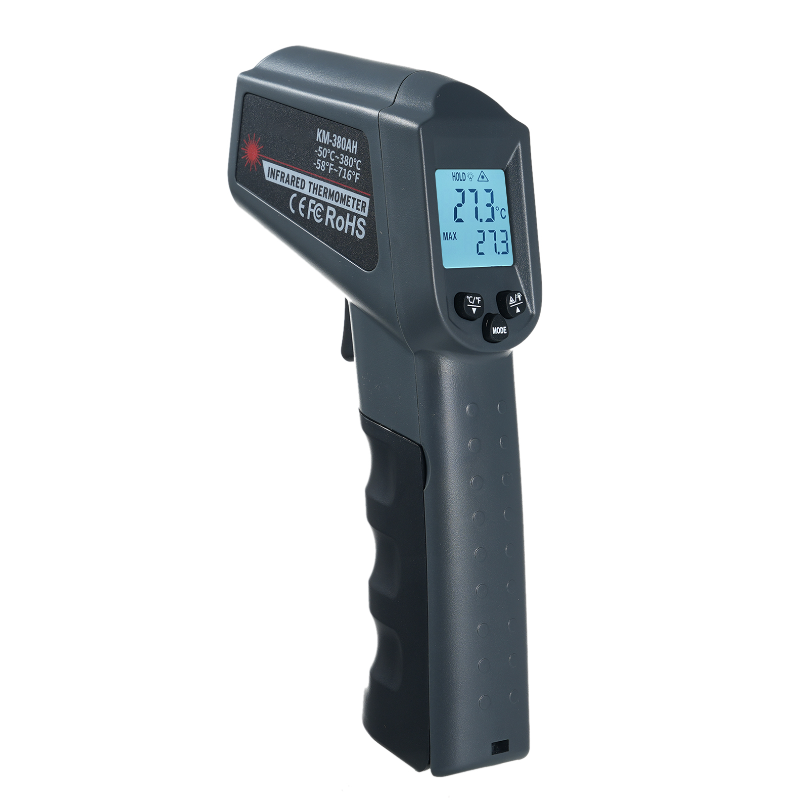 Km-380ah 50℃～380℃ 58℉～716℉ Berührungsloses Infrarot-thermometer, Tragbares Ir-thermometer, Hochpräzises Digitales Temperaturmessgerät, Industrietauglich