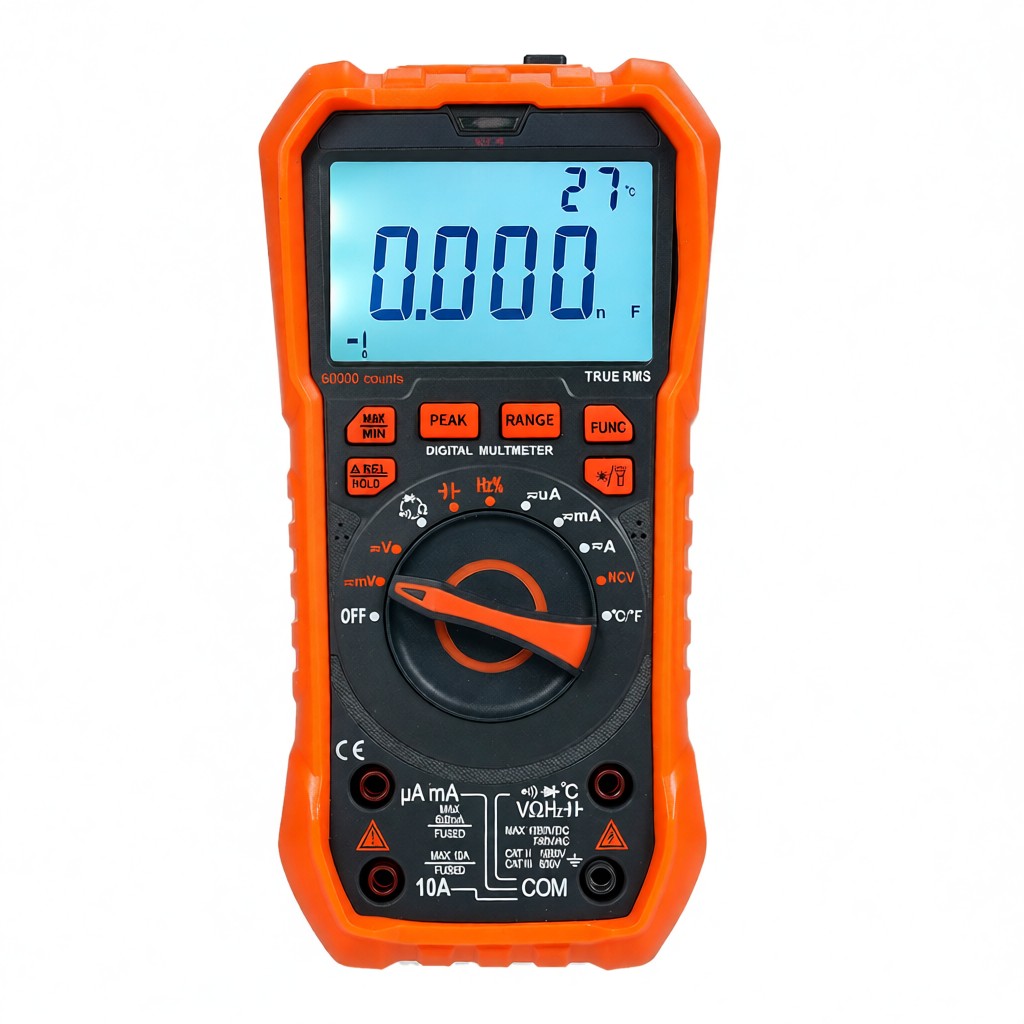 Njty T58d Digitalmultimeter, 60.000 Zähler, Ac/dc-multimeter, Spannungs- Und Kapazitätsmessung, Professionelles Werkzeug Für Elektriker