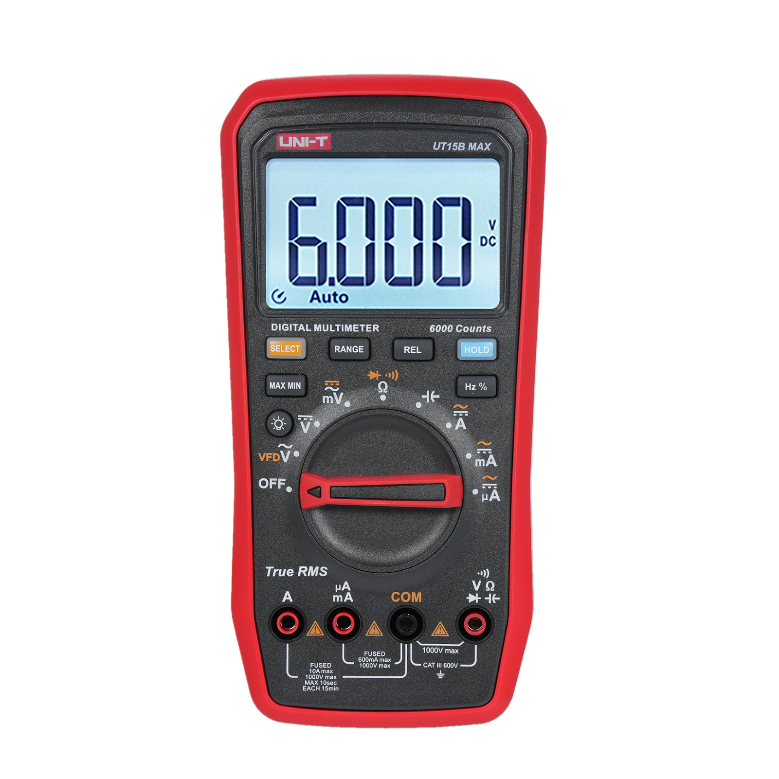 Uni-t Ut15b Max 1000v 6000 Count Digitalmultimeter, Frequenzumrichter-tester (vfd), Ac/dc-spannungs- Und Strommessung, Widerstand, Kapazität