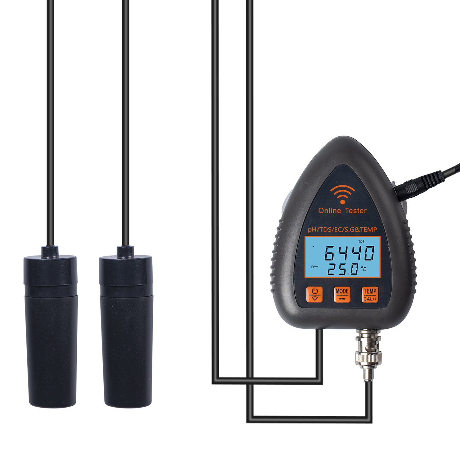 Tuya 5-in-1 Wlan-wasserqualitätsmonitor (ph-wert, Gesamtgehalt An Gelösten Feststoffen, Dichte, Elektrische Leitfähigkeit, Temperatur) - Tester