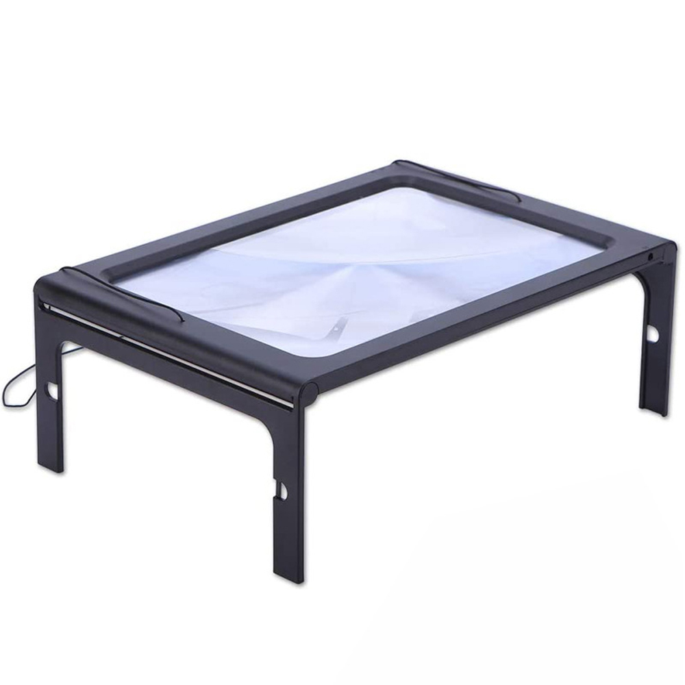 Freihändige Lupe Mit Led-licht, Faltbar, 3-fache Vergrößerung, Ideal Zum Lesen, Nähen, Stricken Und Für Senioren.
