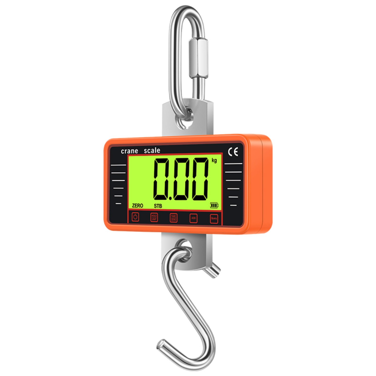 500 Kg Tragkraft, Digitale Federung, Hintergrundbeleuchtetes Lcd-display, Drei Umschaltbare Einheiten, Orange