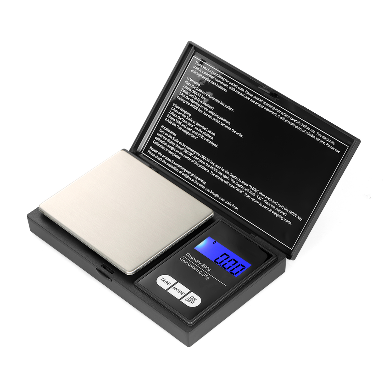 Präzisions-digitalwaage 0,01 G – 200 G – Taschenwaage Für Schmuck Und Gewürze