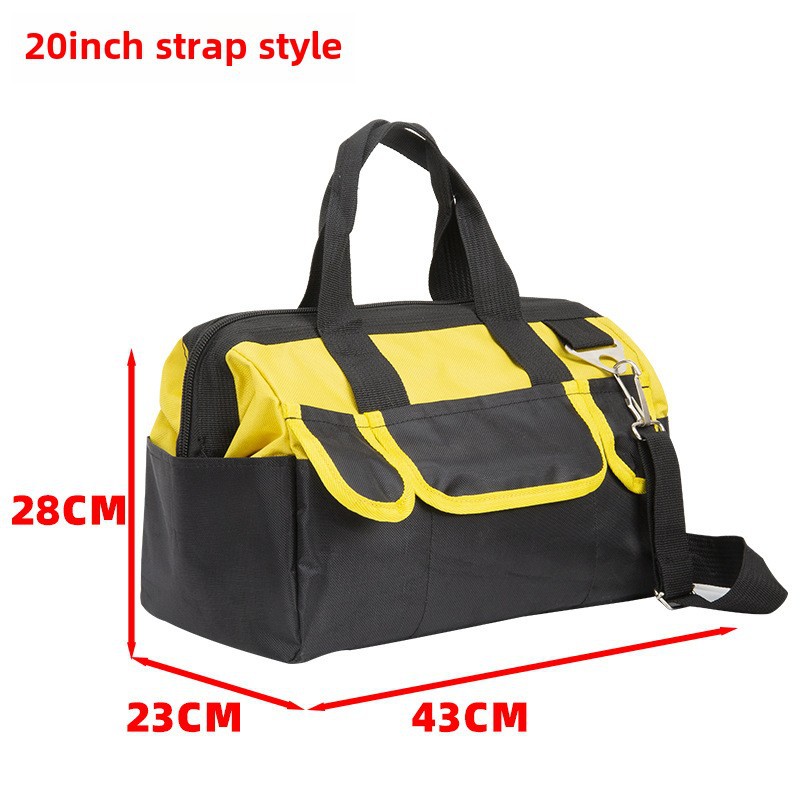 20-zoll-werkzeugtasche Aus Wasserdichtem, Robustem Canvas Mit Schultergurt Für Baustellen