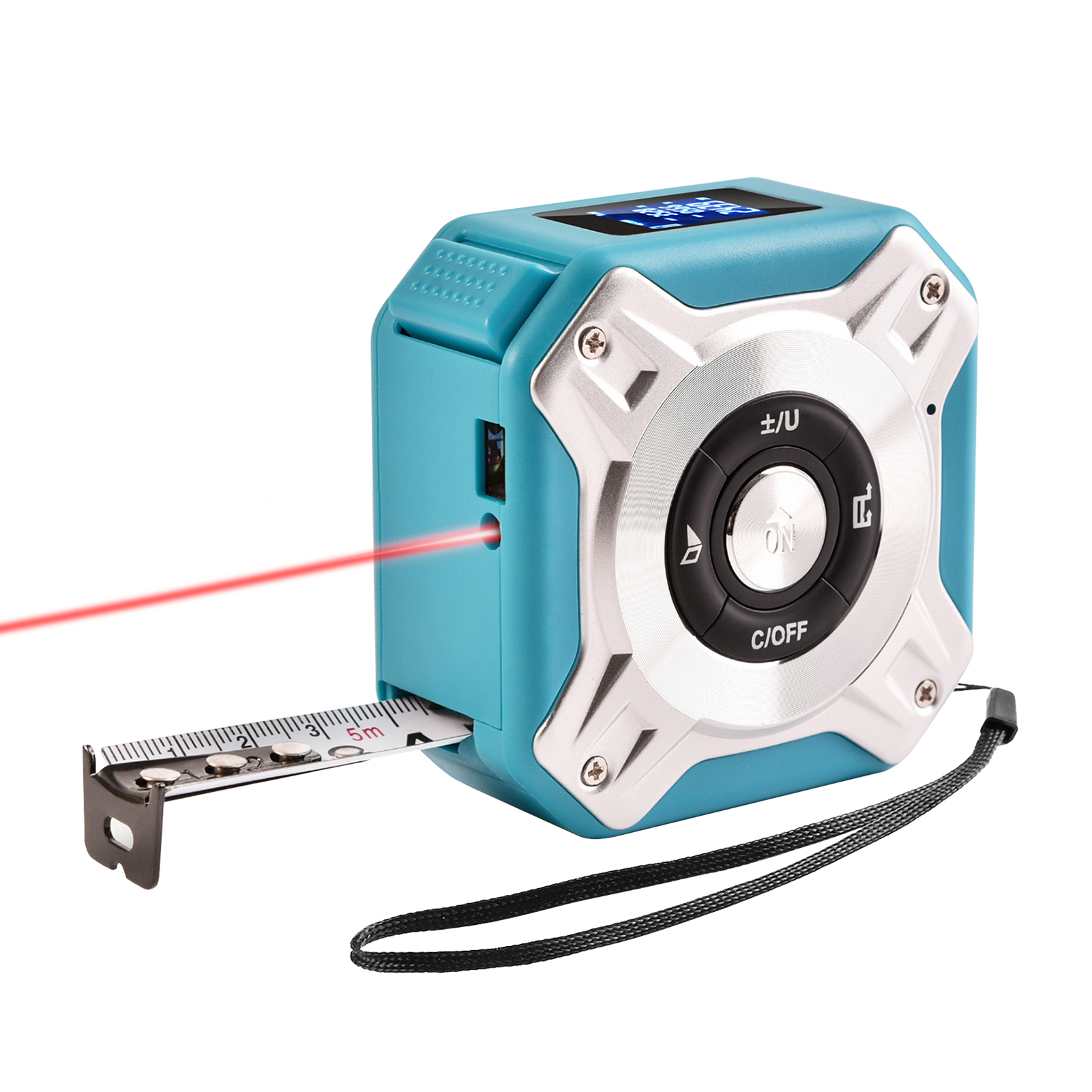 40-meter-digitallaser-entfernungsmesser, Usb-aufladbar, 5-meter-selbstverriegelungs-maßband, Genauigkeitsberechnung Nach Dem Satz Des Pythagoras, Für Baustellen