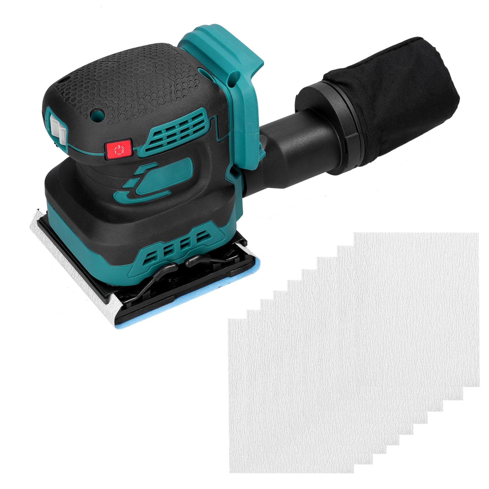 Akku-elektroschleifer, 8000/10000/12000 U/min, 3 Einstellbare Geschwindigkeiten, Multifunktionaler Holzpolierer, Kompatibel Mit Makita-akkus