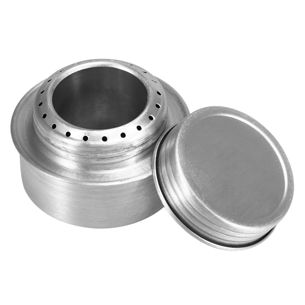 Mini-trinkalkoholkocher Aus Aluminiumlegierung Mit Deckel, Ideal Für Camping, Wandern Und Trekking.