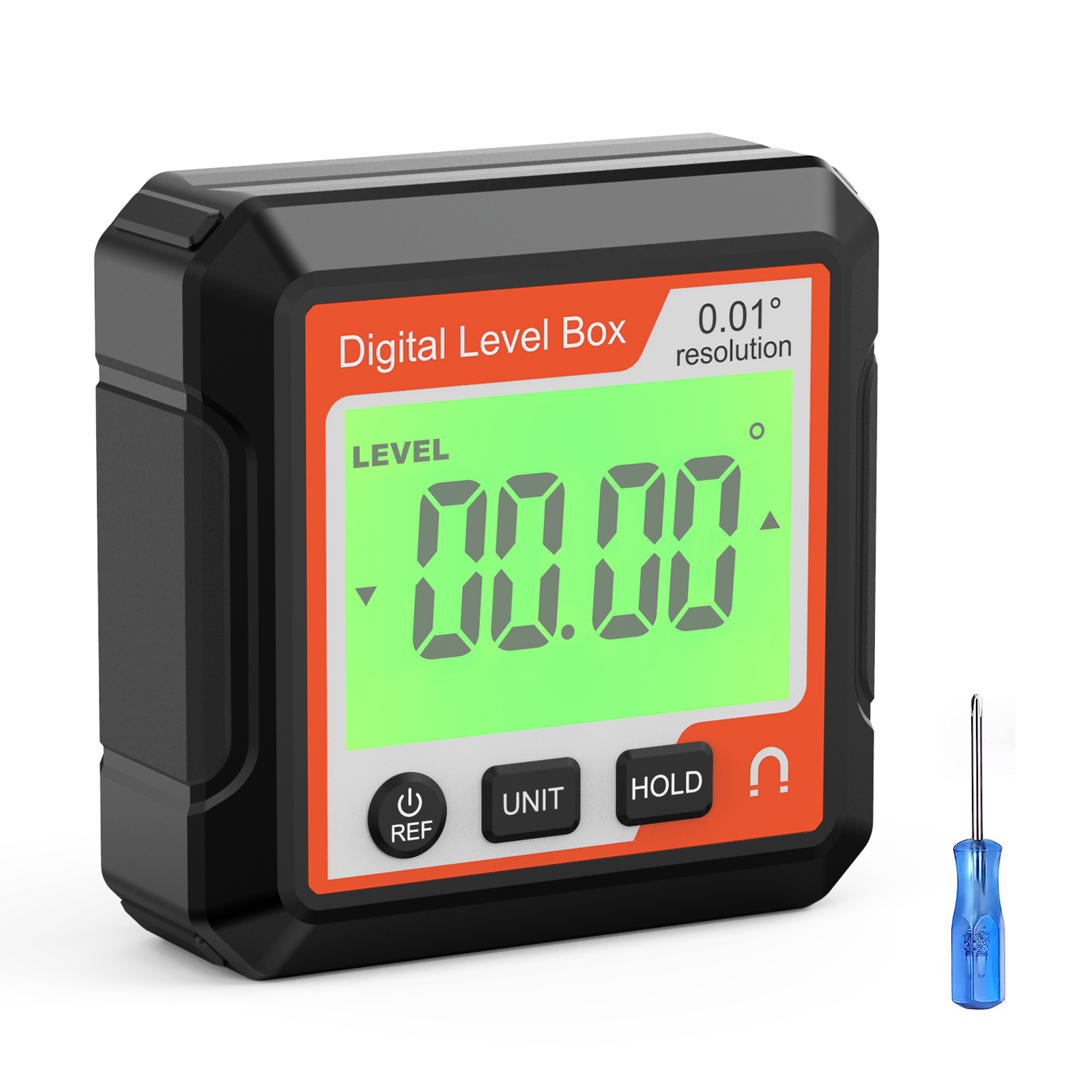 5,7 Cm Magnetischer Digitaler Winkelmesser Mit Hintergrundbeleuchtetem Display, Hohe Präzision ±0,1°, Tragbare Digitale Wasserwaage Für