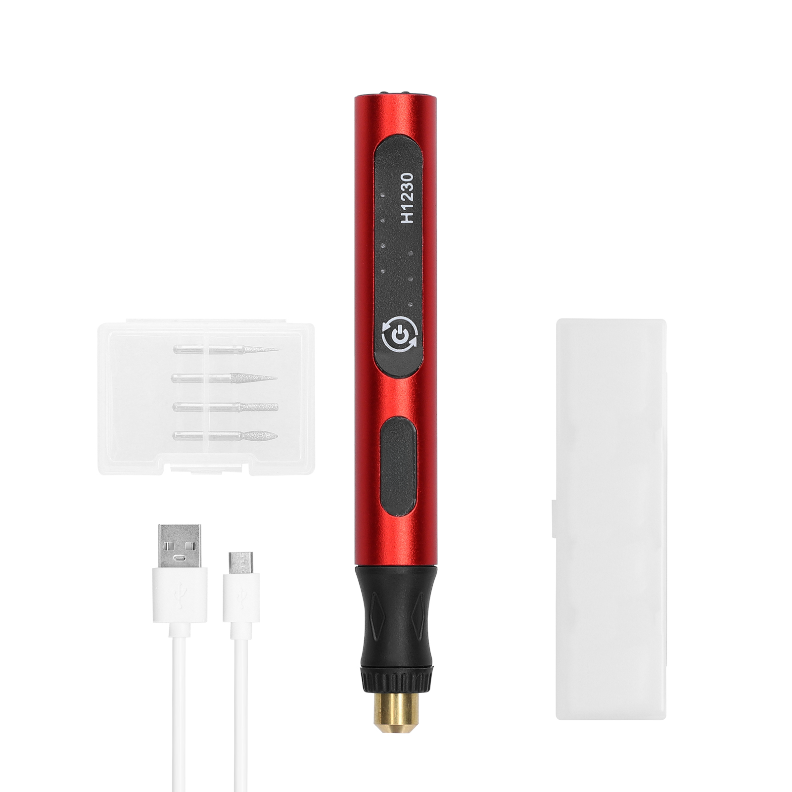 Kompakter Elektrischer Schleifstift Für Nageldesign, Polieren, Gravieren Und Metallbeschriftung, Usb-aufladbar, 3 Einstellbare Geschwindigkeiten