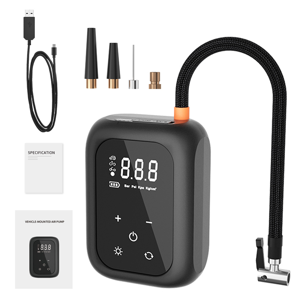 Kabelloser Autoreifenfüller (150 Psi) Mit 2000 Mah Akku – Tragbare Elektrische Reifenpumpe Mit Led-licht Für Motorräder