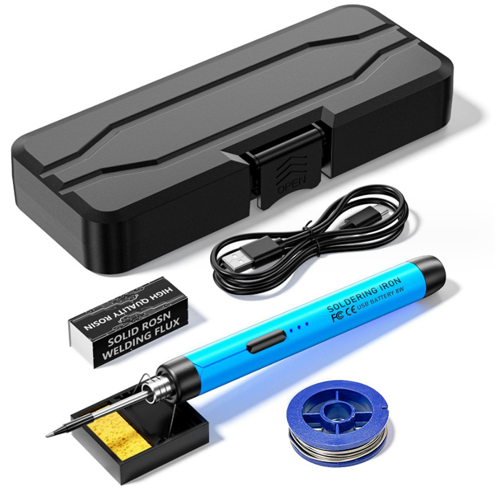 Wiederaufladbarer, Kabelloser Usb-lötkolben, 450 °c Schnellaufheizung (3 Sekunden), Einstellbare Temperatur, 800-mah-lithium-akku