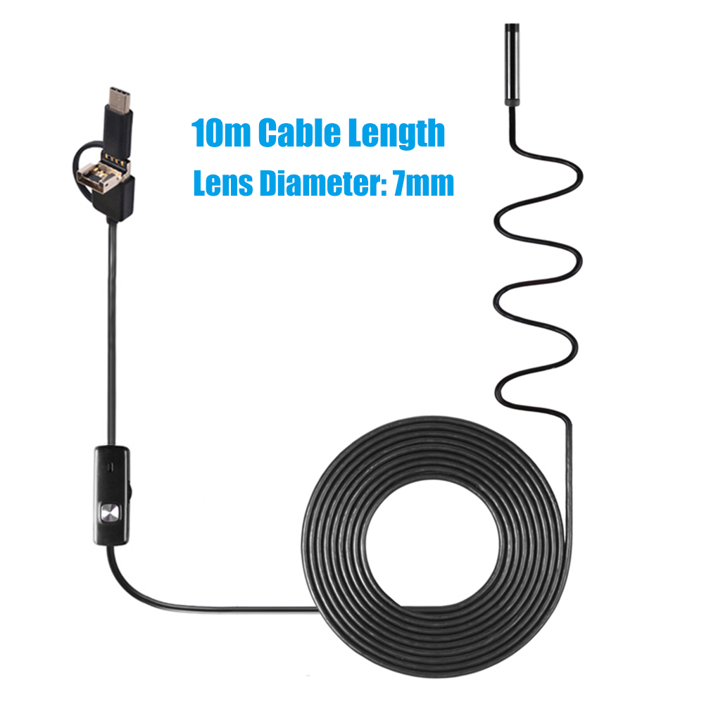 Usb-c Hd 1280720 Endoskopkamera, Ip67 Wasserdicht, Flexibles Endoskop Mit 6 Leds Für Android-smartphones, Reichweite 1-10 M