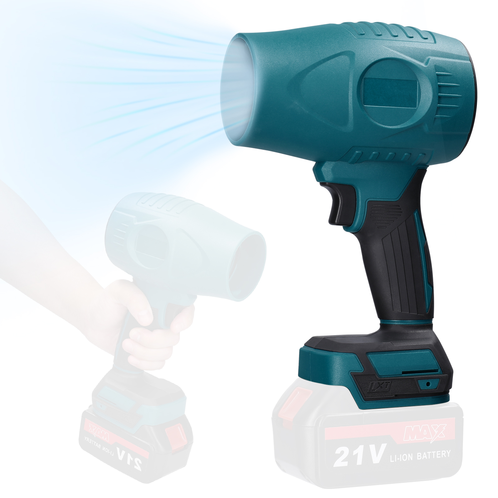 634 G Leichter, Tragbarer Akku-turboventilator, Kompatibel Mit Makita-akkus Für Die Autoreinigung